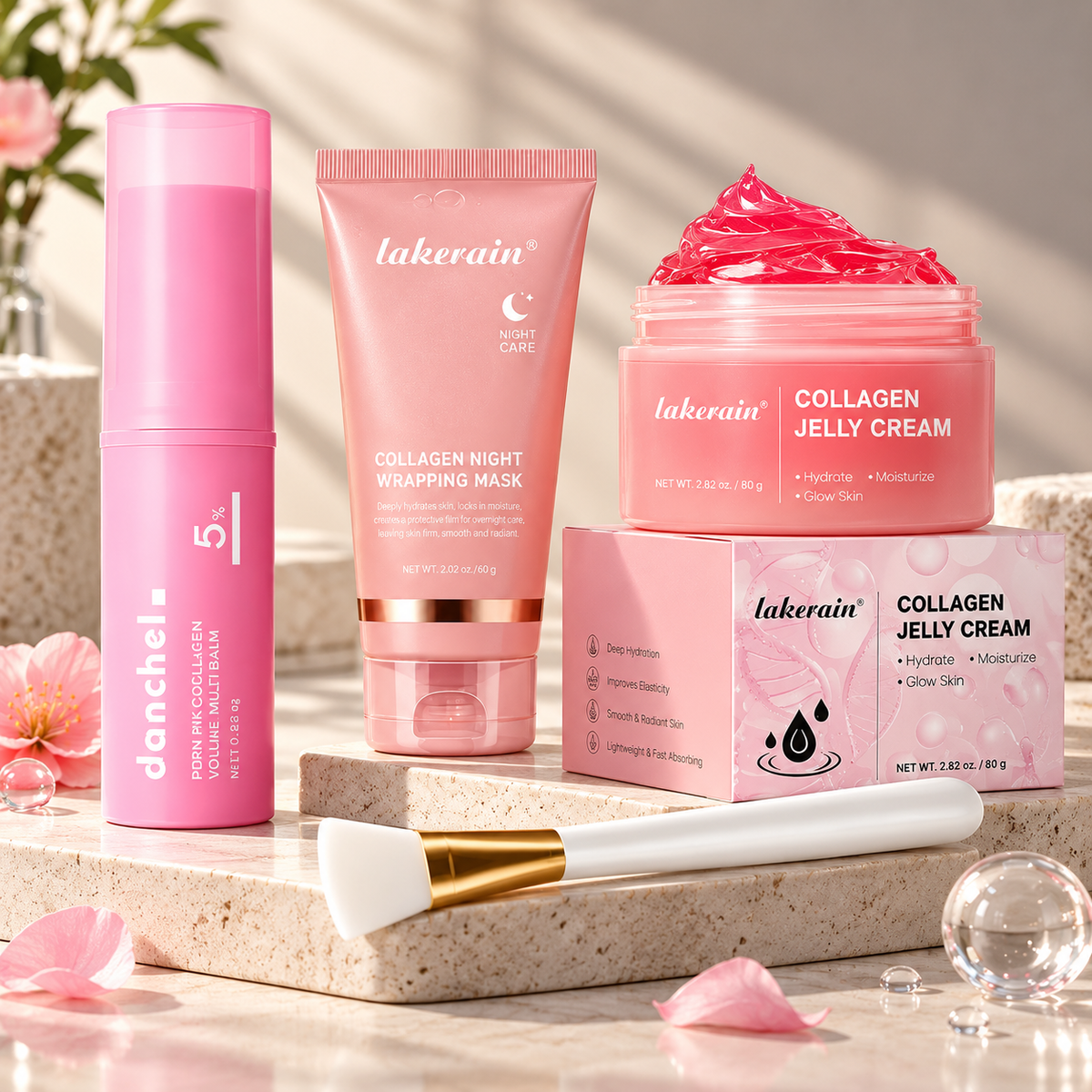 LYVRA RoséCollagen – 4-teiliges Pflegeset