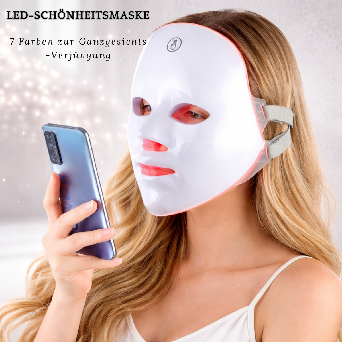 LED Lichttherapie Gesichtsmaske von Lyvra mit 7 Farben zur Hautverjüngung
