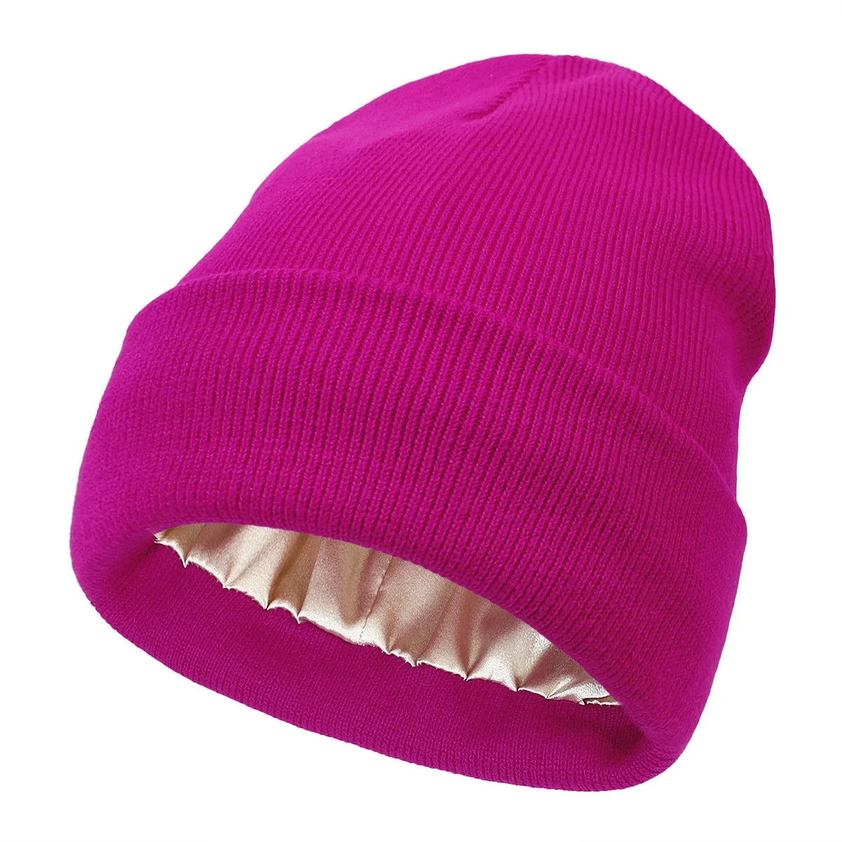 Das ideale Weihnachtsgeschenk: Warme Unisex Strickmütze mit weichem Satinfutter.