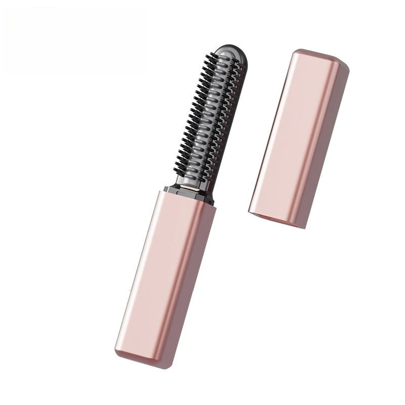 LYVRA PocketStyle Mini-Stylingkamm in Rosa mit abgenommener Schutzkappe