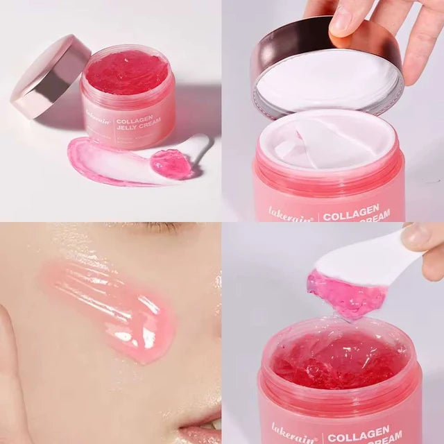 Originalaufnahmen der Jelly-Creme, Gel-Textur und Anwendung