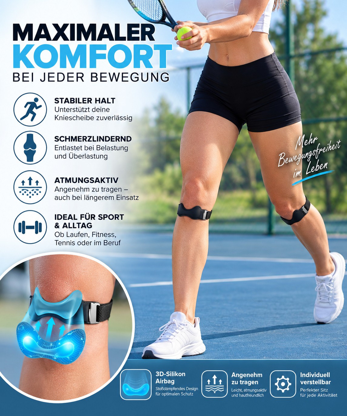 LYVRA KneeFit – Stützendes Knieband für Alltag & Bewegung