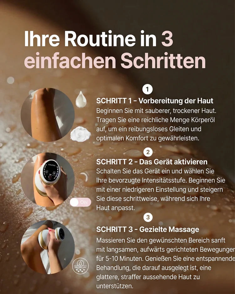 Routine Grafik für glatter wirkende Haut