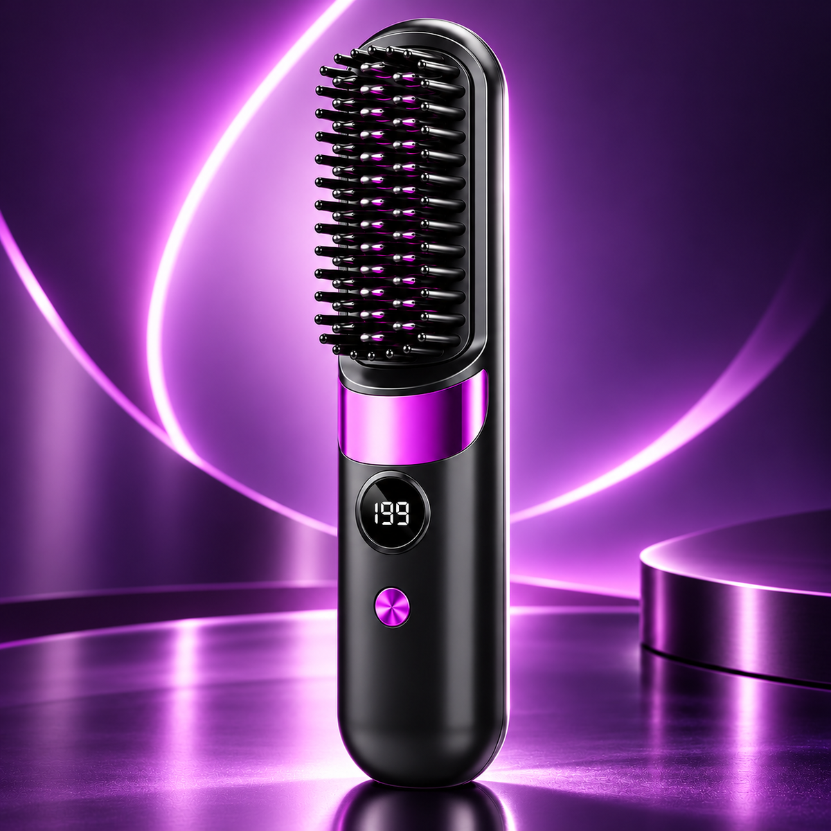 LYVRA SilkGlide | Kabellose Glättbürste mit Display