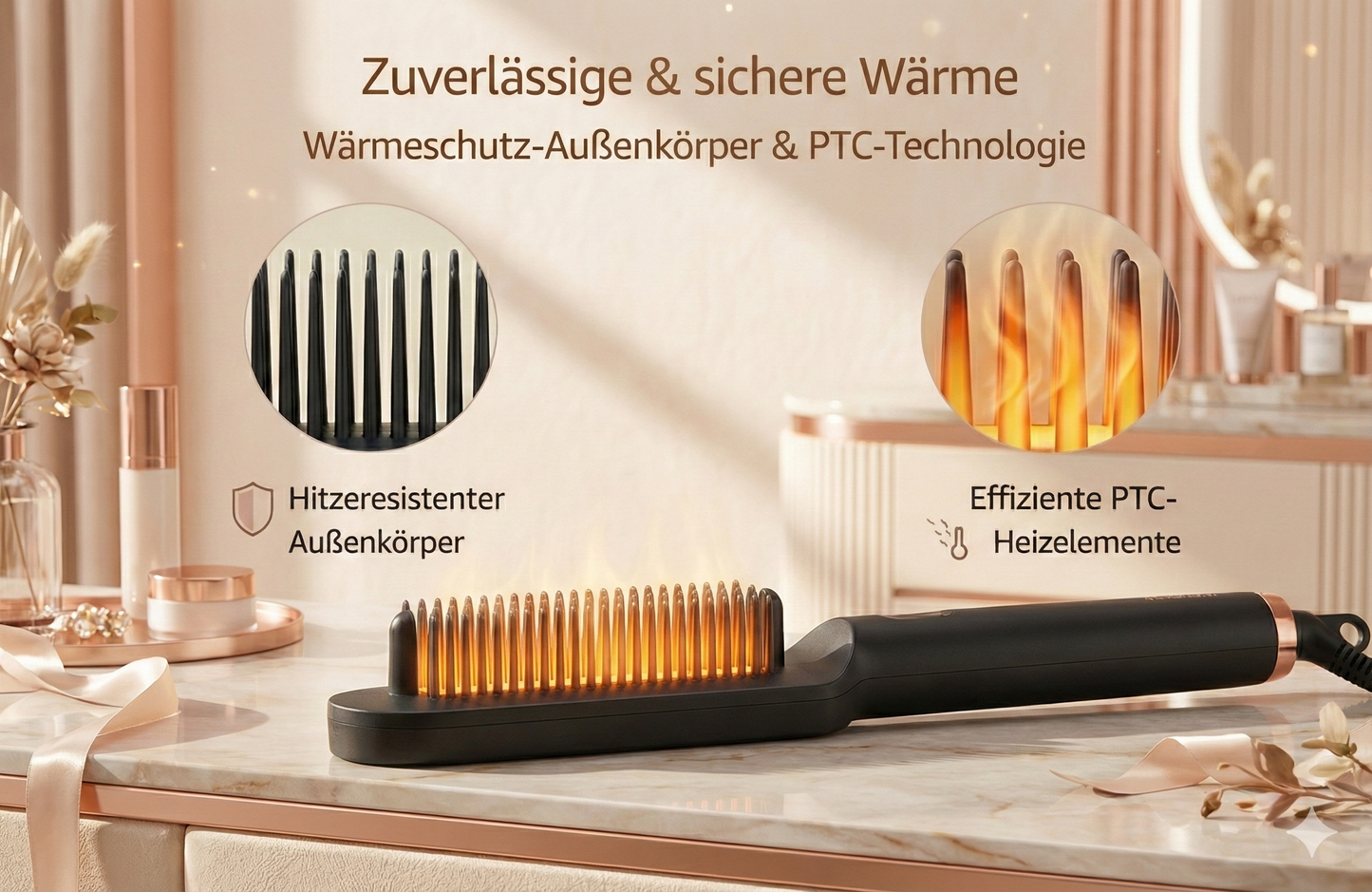 Lyvra GlideBrush – Elektrische Ionen-Glättbürste (Keramik)