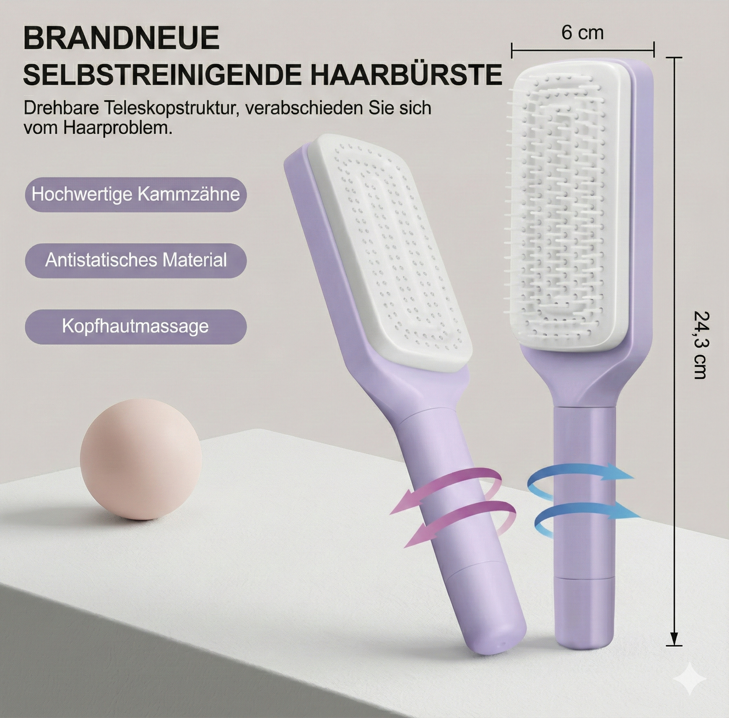 Lyvra SilkTouch™ | Selbstreinigende Wellness-Bürste