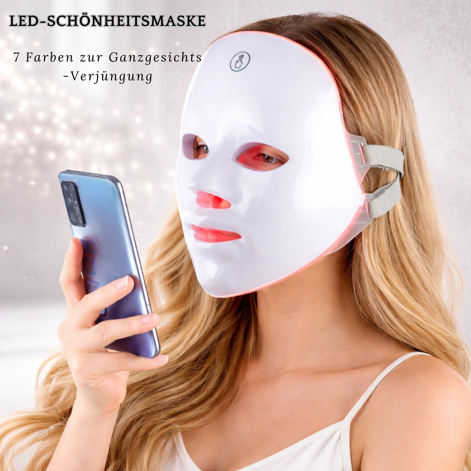 LED Lichttherapie Gesichtsmaske von Lyvra mit 7 Farben zur Hautverjüngung