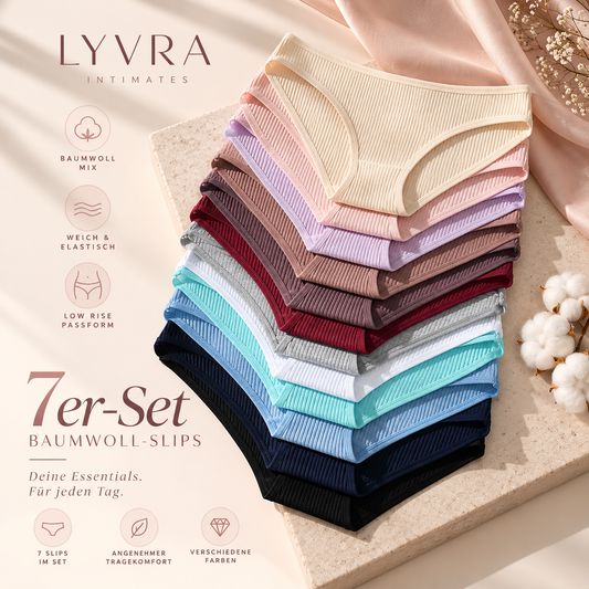 LYVRA Baumwoll-Slips – 7er-Set