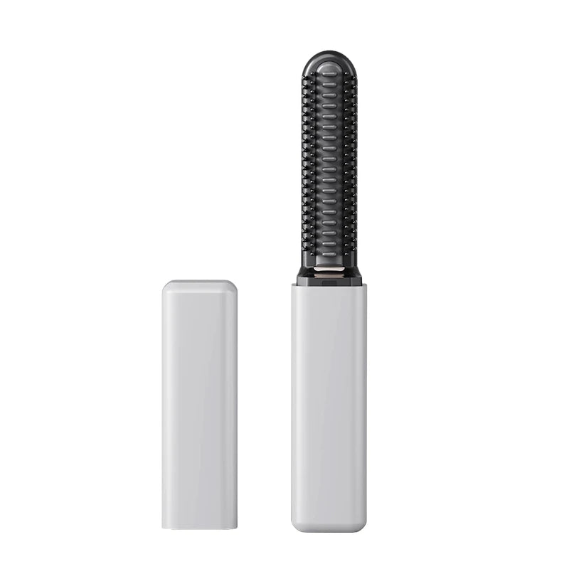 LYVRA PocketStyle Mini-Stylingkamm in Weiß mit abgenommener Schutzkappe