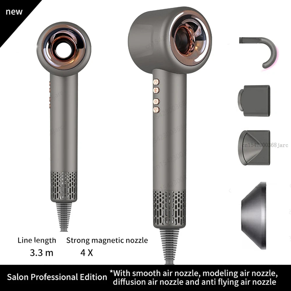 Premium Ionen-Haartrockner – Rotorloses Design mit Magnet-Aufsätzen