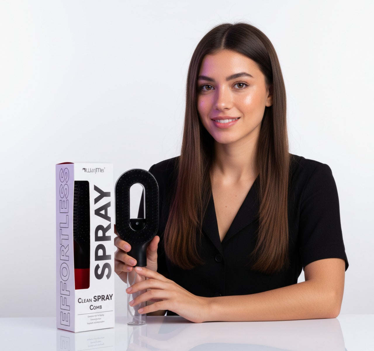 Lyvra PuraMist – 2-in-1 Pflege- & Stylingbürste