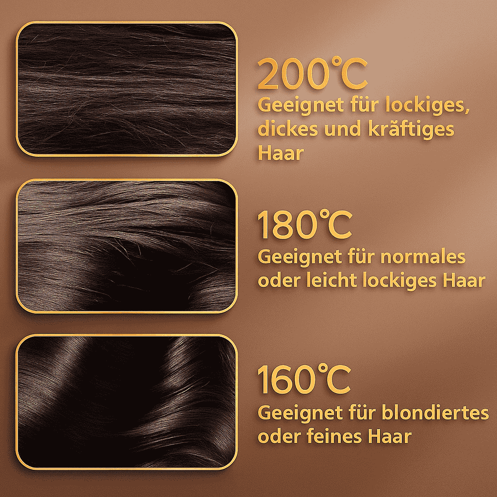 Haarglätter mit Anti-Scald Technologie und Tourmalin-Keramikbeschichtung