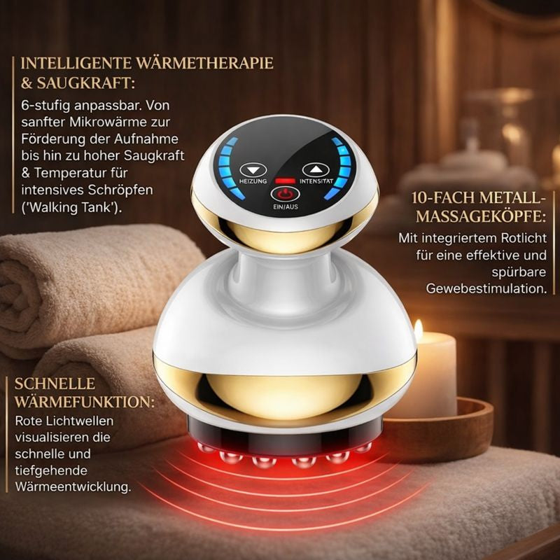 Lyvra elektrisches Massagegerät mit Rotlichtfunktion und integrierter Wärmeanwendung