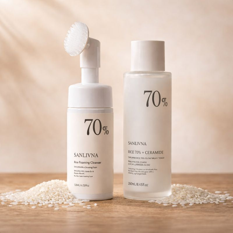 LYVRA Rice Foaming Cleanser mit 70 % Reisextrakt – sanfter Gesichtsreiniger für reine, hydratisierte Haut